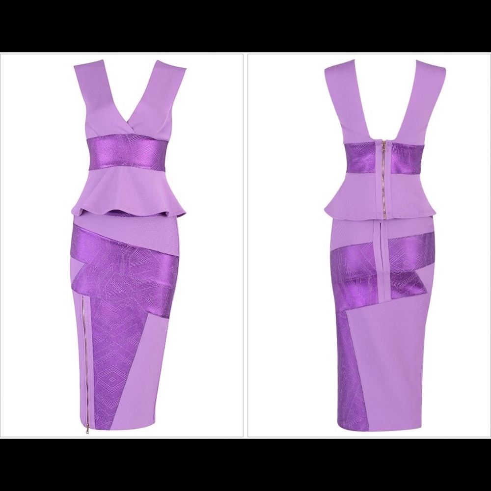 Sexy bandage skirt and top set